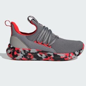 Adidas Kids Lite Racer Adapt Gray with Red Accents